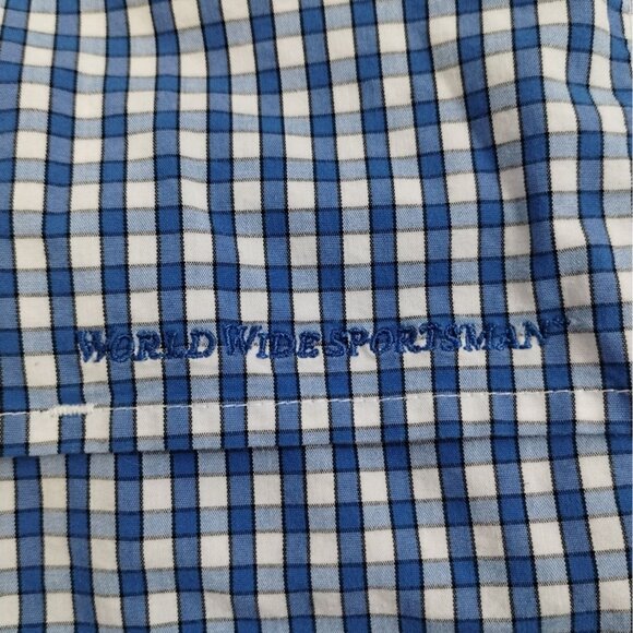 Worldwide Sportsman Men's Blue/White Shirt/Button Up SzXL SKU3351 - Picture 4 of 6